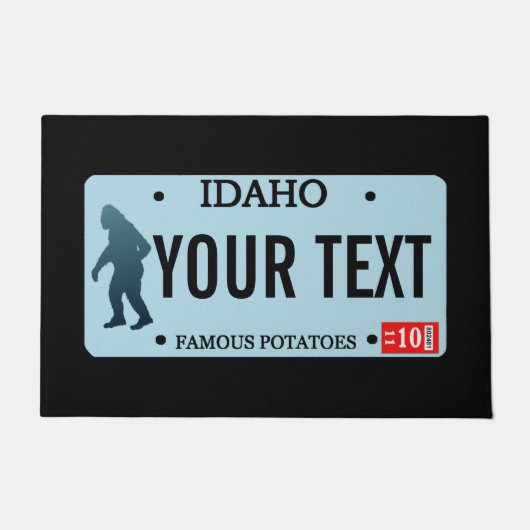 Idaho Sasquatch License Bord Deurmat (Voorkant)