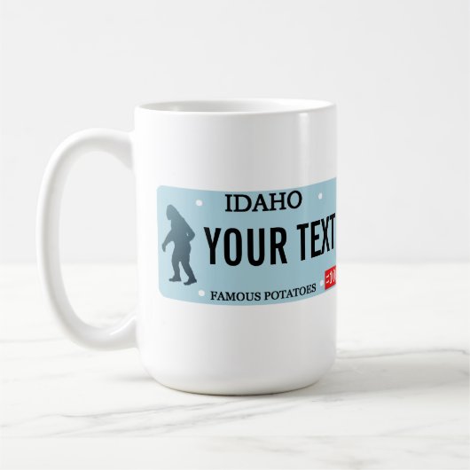 Idaho Sasquatch License Bord Koffiemok (Links)