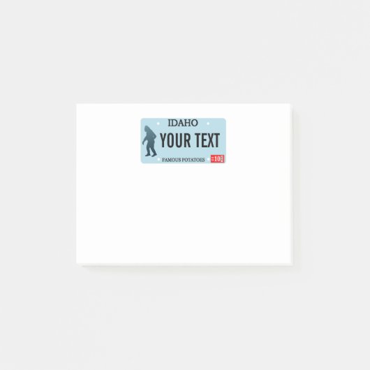 Idaho Sasquatch License Bord Post-it® Notes (Voorkant)