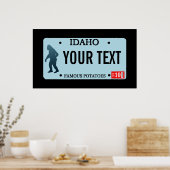 Idaho Sasquatch License Bord Poster (Keuken)