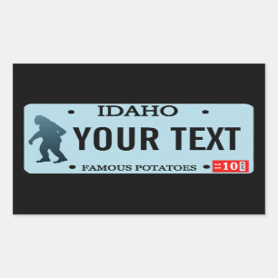 Idaho Sasquatch License Bord Rechthoekige Sticker