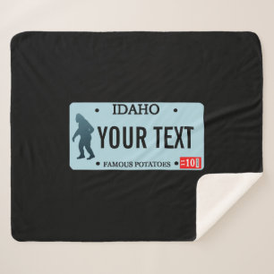 Idaho Sasquatch License Bord Sherpa Deken