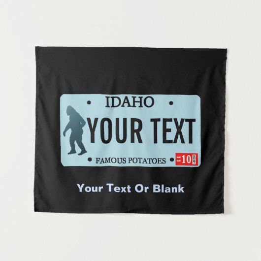 Idaho Sasquatch License Bord Wandkleed (Voorkant (horizontaal))