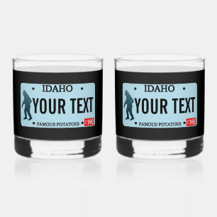 Idaho Sasquatch License Bord Whisky Glas