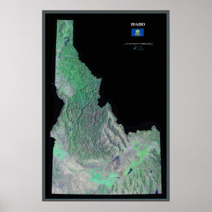 Idaho-satellietposter Poster