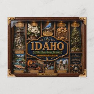 Idaho-schaduwdoos 3D-figuur Staat Briefkaart