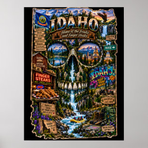 Idaho Schedel Art Print Staat van Geest
