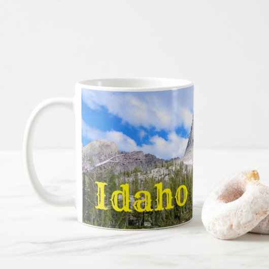 Idaho Schilderachtig Mountain Coffee Cup Mok Gift (Met donut)