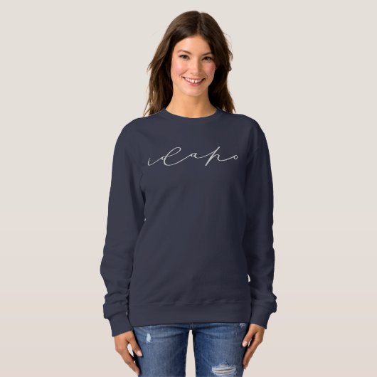 Idaho Script Sweatshirt de l'État féminin (Devant entier)