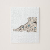 Idaho Shaped Afbeelding Map Legpuzzel (Verticaal)