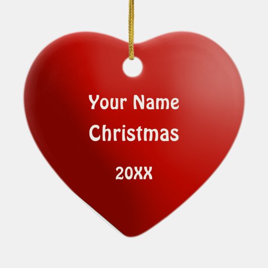 Idaho Snowflake Heart Kerstversiering Keramisch Ornament (Achterkant)