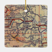 Idaho Springs CO Map Keramisch Ornament (Achterkant)