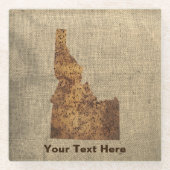 Idaho Spud Map Glazen Onderzetter (Voorkant)