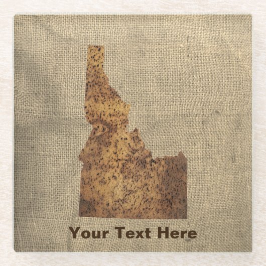 Idaho Spud Map Glazen Onderzetter (Voorkant)