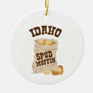 Idaho Spud Muffin Keramisch Ornament