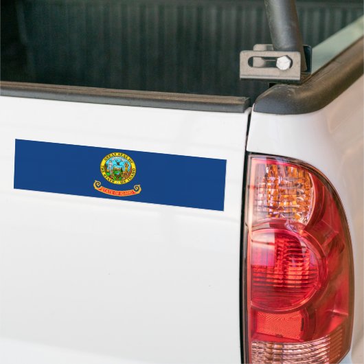 Idaho Staatsvlagontwerp Bumpersticker (Op Truck)