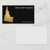 Idaho State Carte de visite Metallic Gold (Devant / Derrière)