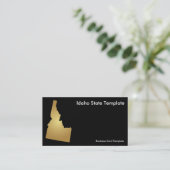 Idaho State Carte de visite Metallic Gold (Debout devant)