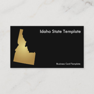 Idaho State Carte de visite Metallic Gold