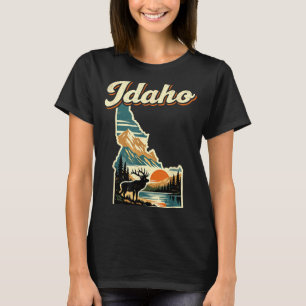 Idaho State Elk Mountain Zonsondergang Schitterend T-shirt