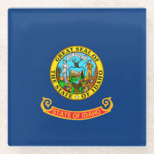 Idaho State Flag Design Decor Glazen Onderzetter