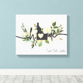 Idaho State heeft uw home City Rustic aangepast Canvas Afdruk (Insitu (Houten vloer))