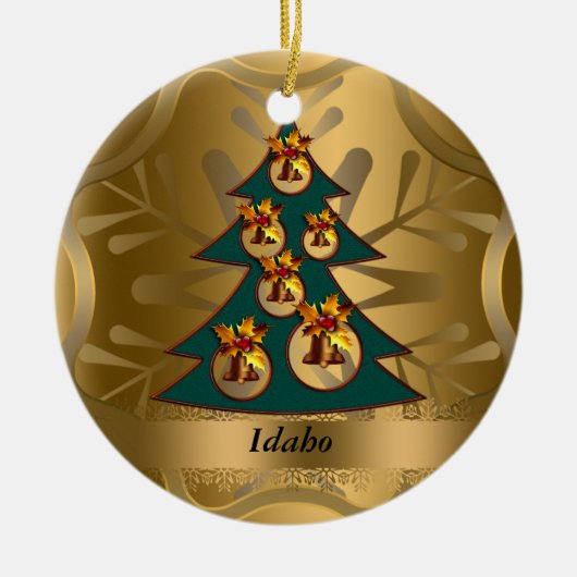 Idaho State-kerstversiering Keramisch Ornament (Voorkant)