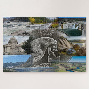 Idaho State Photo Collage 9 Afbeeldingen Jigzaag P Legpuzzel