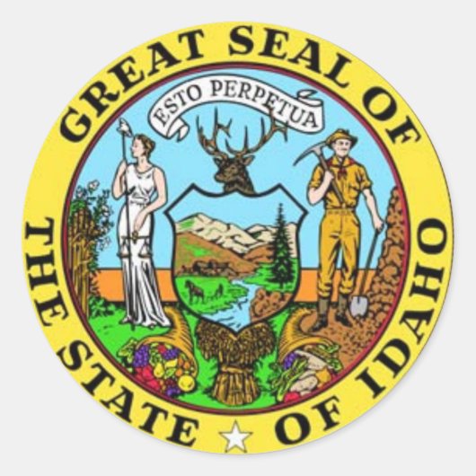 Idaho State Seal Stickers (Voorkant)