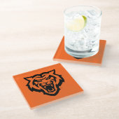 Idaho State University Bengaals Spirit Design Glazen Onderzetter (Schuin)