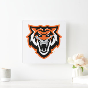 Idaho State University Bengaals Spirit Design Vierkante Klok