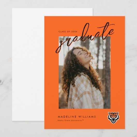 Idaho State University Bengals Spirit Ontwerp Aankondiging (Voorkant / Achterkant)