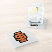 Idaho State University Bold Bengaals Logo Glazen Onderzetter (Schuin)