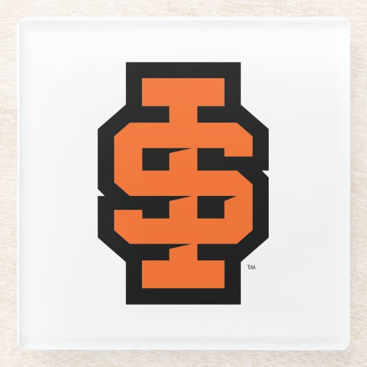 Idaho State University Bold Bengaals Logo Glazen Onderzetter (Voorkant)