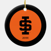 Idaho State University Bold Bengaals Logo Keramisch Ornament (Achterkant)