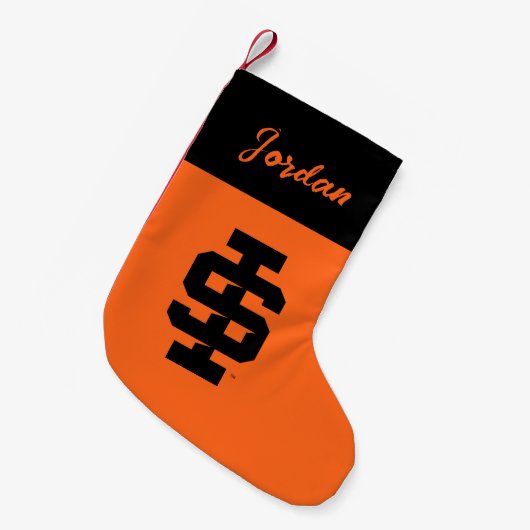 Idaho State University Bold Bengaals Logo Kleine Kerstsok (Voorkant (Hangend))