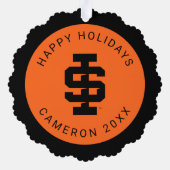 Idaho State University Bold Bengaals Logo Ornament Kaart (Achterkant)