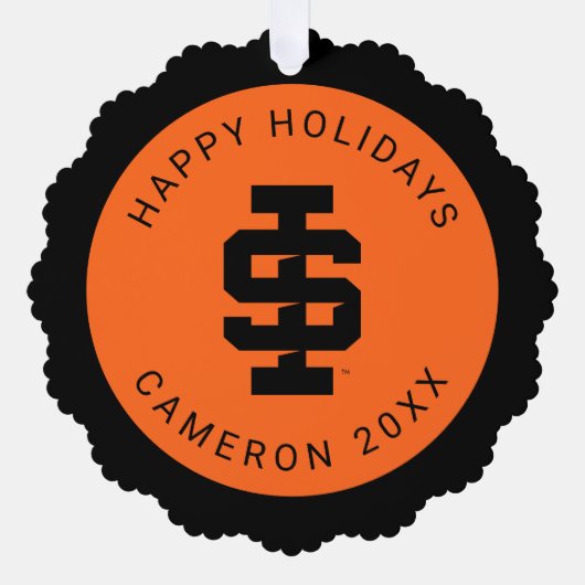 Idaho State University Bold Bengaals Logo Ornament Kaart (Voorkant)