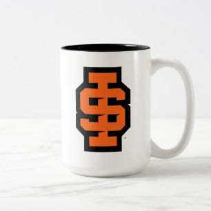 Idaho State University Bold Bengaals Logo Tweekleurige Koffiemok