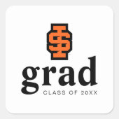 Idaho State University Bold Bengaals Logo Vierkante Sticker (Voorkant)