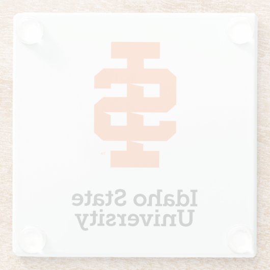 Idaho State University Officiële Logo-ontwerp Glazen Onderzetter (Achterkant)