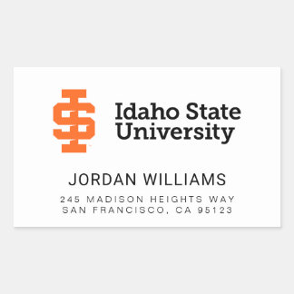 Idaho State University Officiële Logo-ontwerp Rechthoekige Sticker
