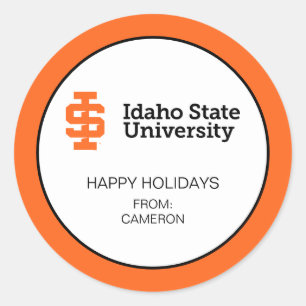 Idaho State University Officiële Logo-ontwerp Ronde Sticker