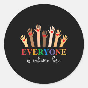 Idaho Teacher Iedereen is hier welkom Inclusie A Ronde Sticker