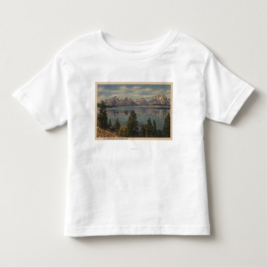 Idaho - Uitzicht van het Teton Range & Jackson Lak Kinder Shirts (Voorkant)