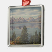 Idaho - Uitzicht van het Teton Range & Jackson Lak Metalen Ornament (Links)