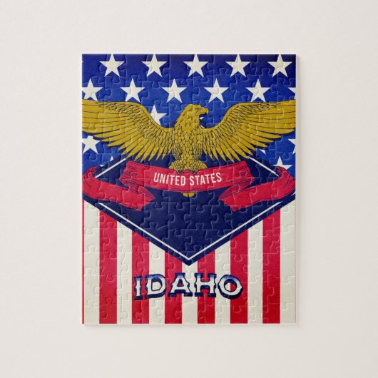Idaho USA Flag Legpuzzel (Verticaal)