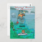 Idaho USA Kaart (Voorkant / Achterkant)