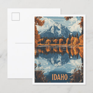 Idaho Verenigde Staten Illustratie Reizen Briefkaart