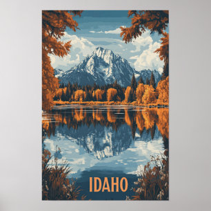 Idaho Verenigde Staten  Illustratie Reizen Poster